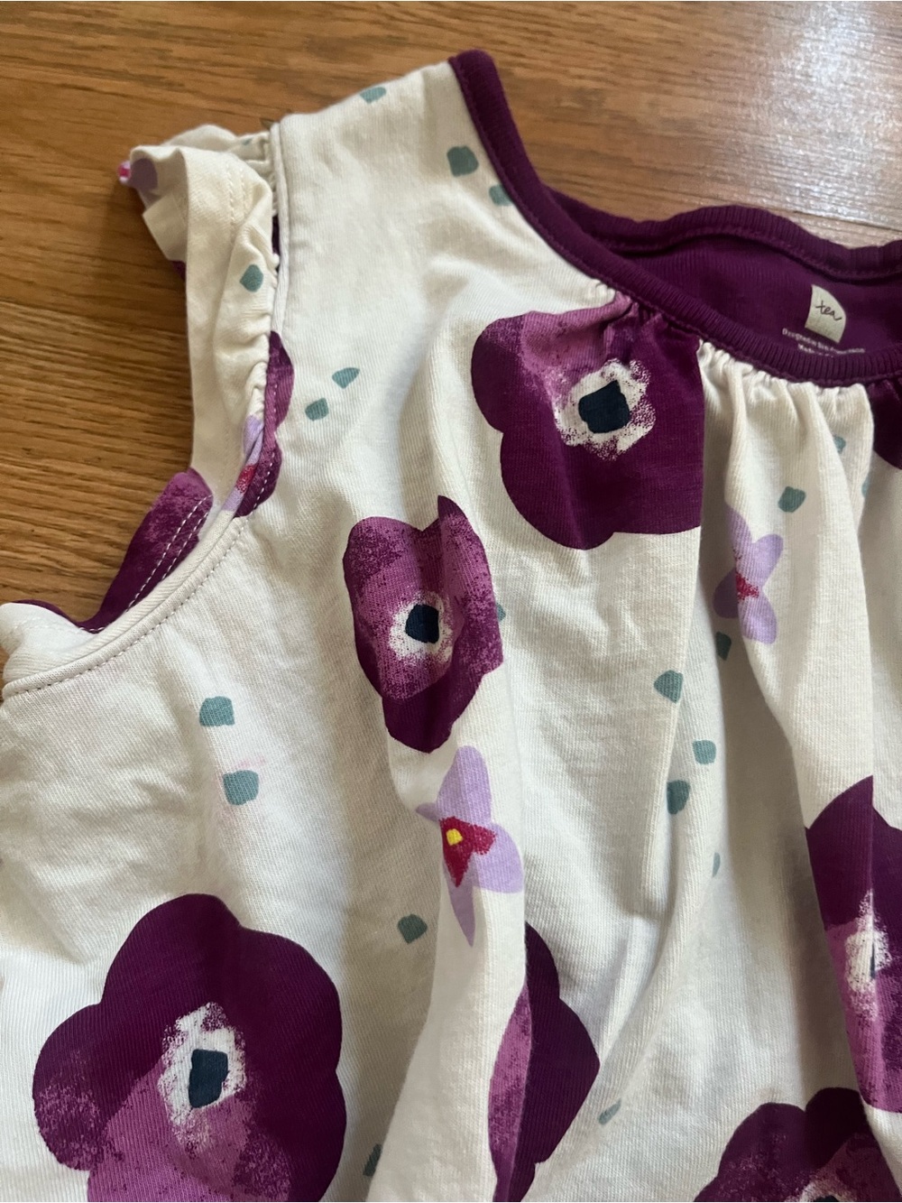 Tea Collection Cosmic Berry Floral Tiered Dress - Picture 5 of 6